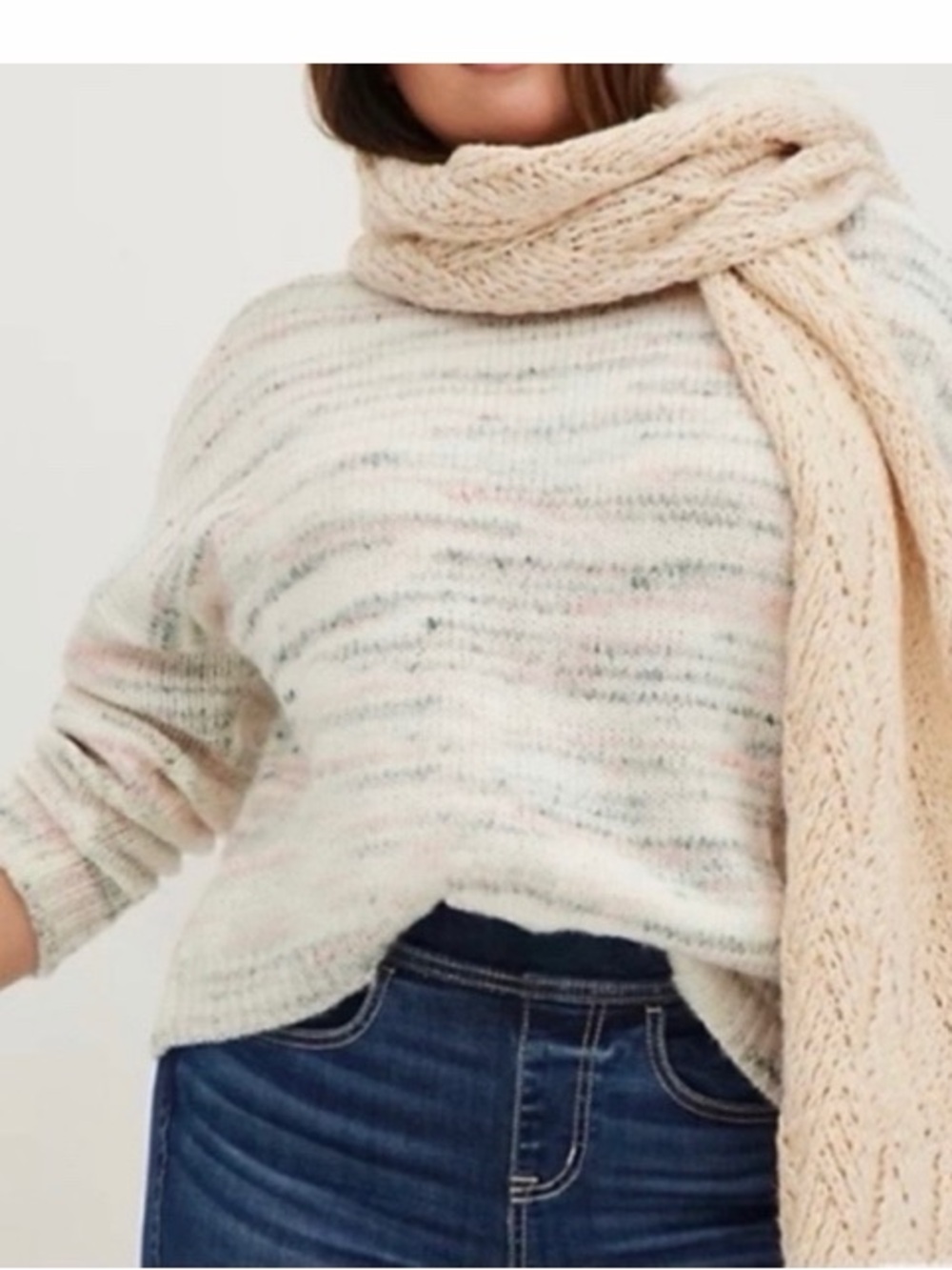 Torrid‎ Marled Knit Drop Shoulder Sweater NWT